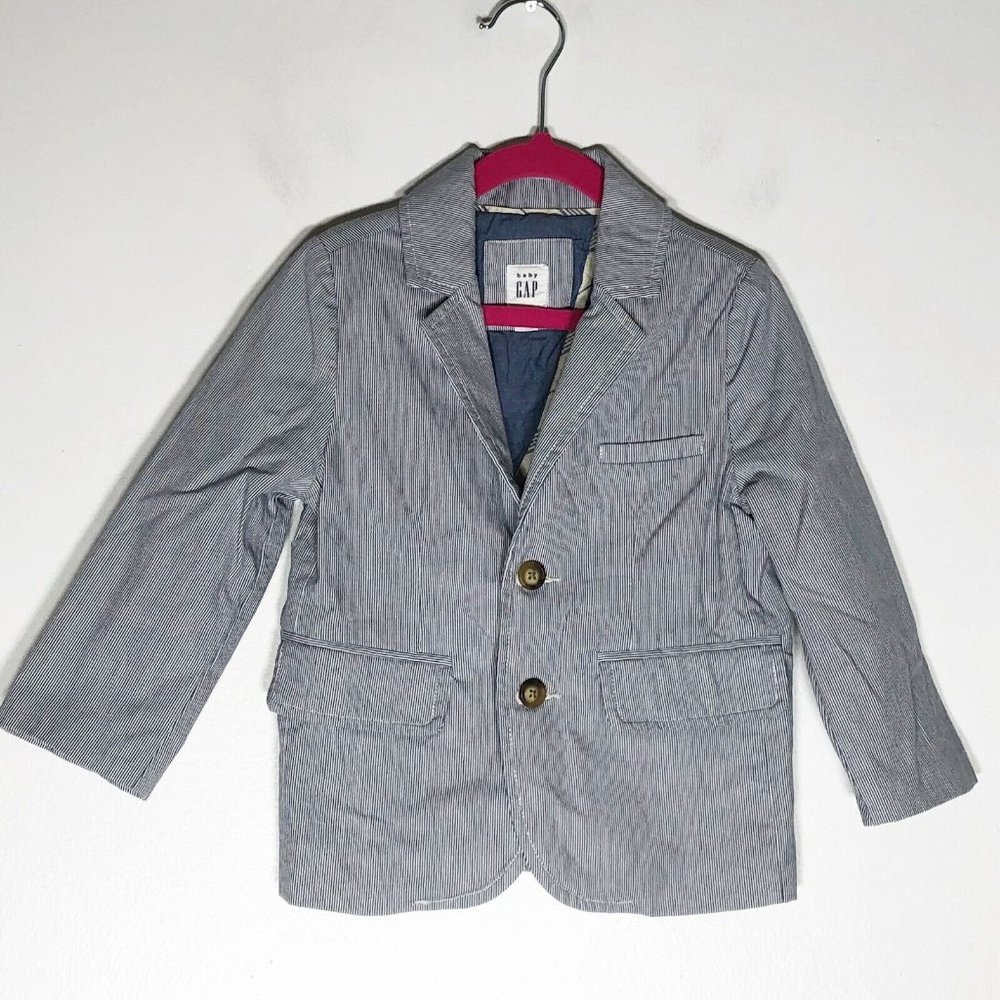 GAP Gray Striped Kids Jacket